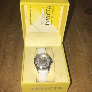 Invicta White Floral Watch